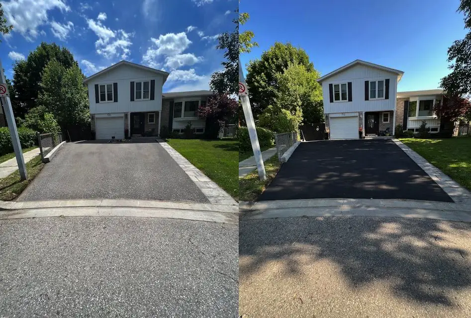 before and after driveway sealing before and after driveway sealing