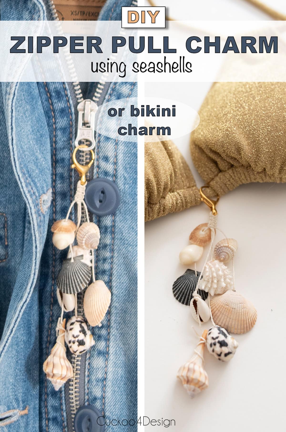 DIY zipper pull charm or bikini...