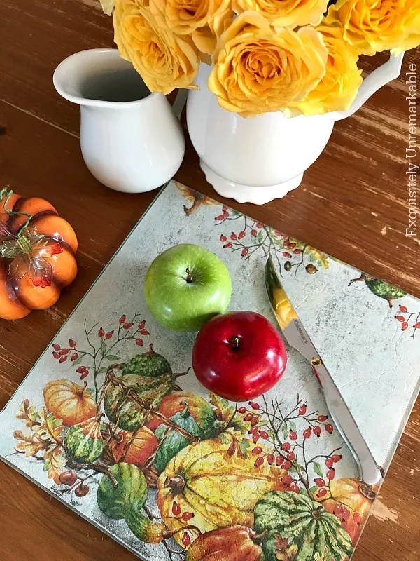 Fall Kitchen Decor Glass Cutting Board Fall Kitchen Decor Glass Cutting Board Makeover Exquisitely Unremarkable