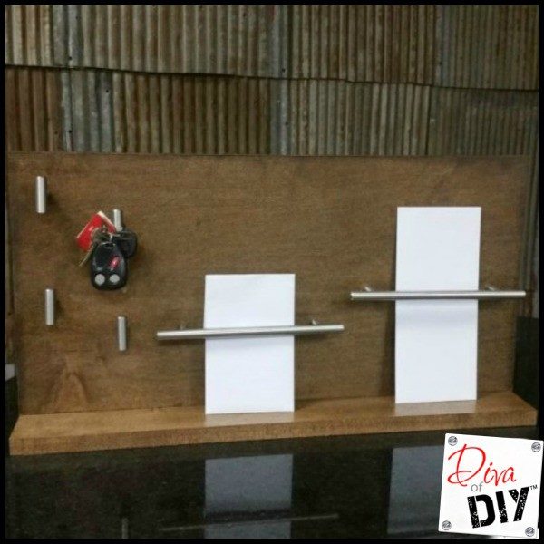 This DIY Key and Mail Organization System is a customizable organization system for the home. Build your own home organizing system & never loose your keys!