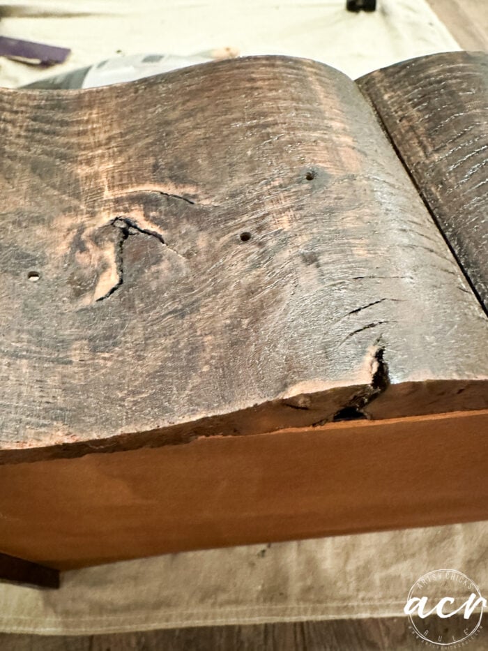 rough knots in drawer