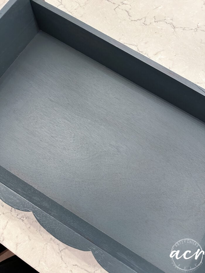 inside of painted drawer