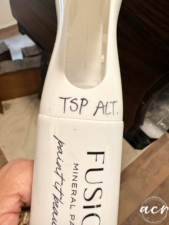 bottle of tsp alternative