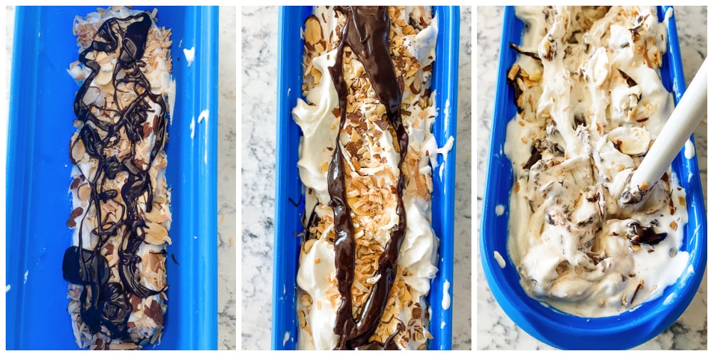 instructions for making almond joy ice cream