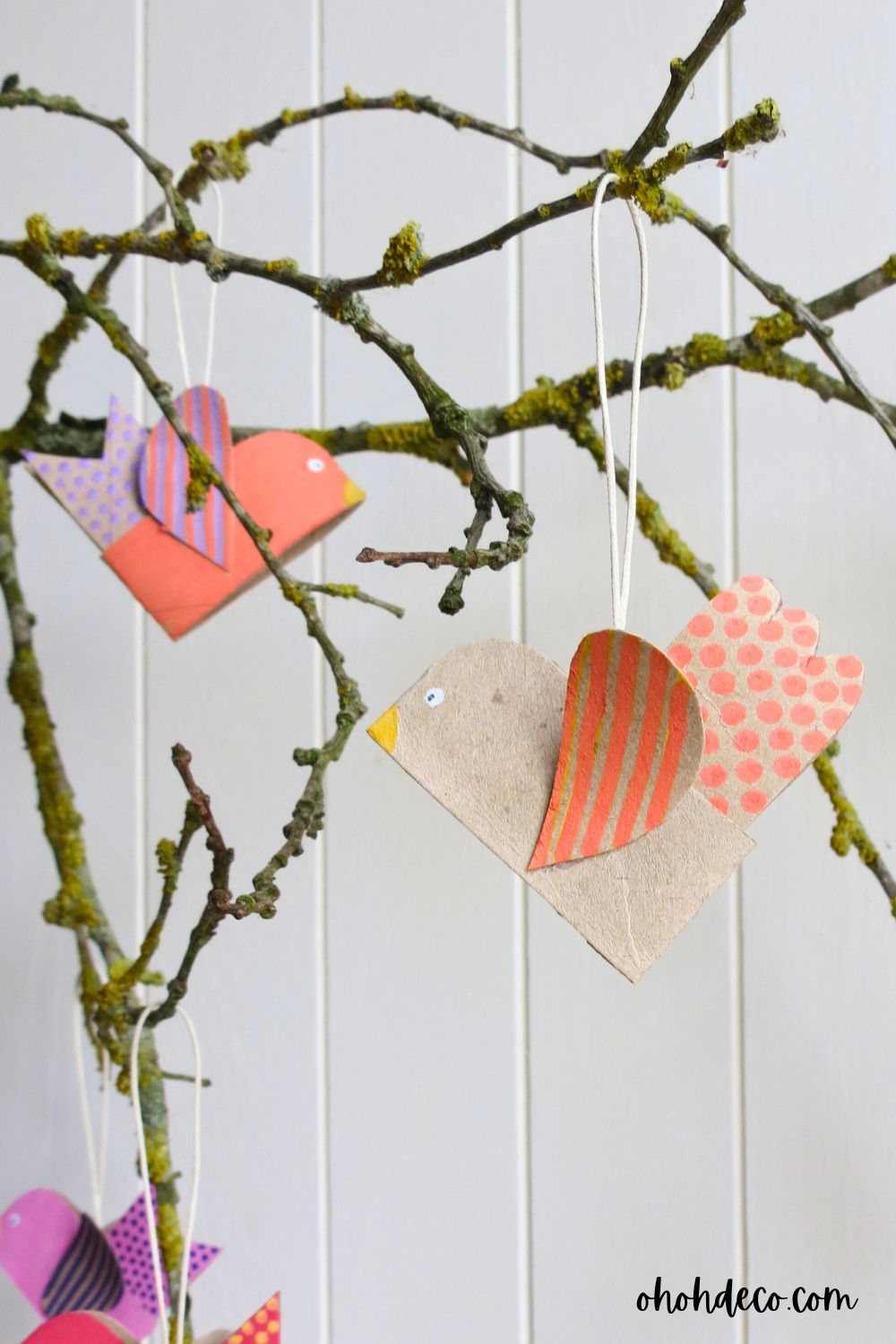 bird craft with toilet paper roll