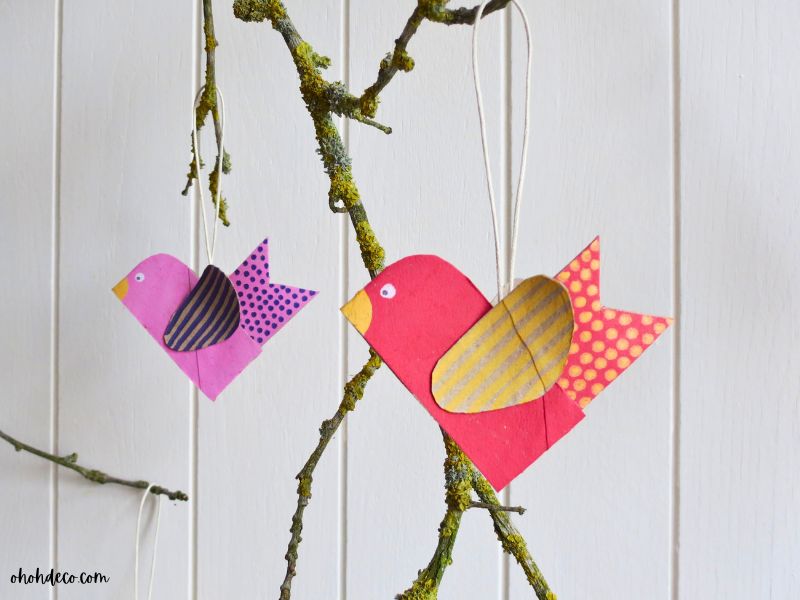 Bird Craft Upcycling Toilet Paper Rolls