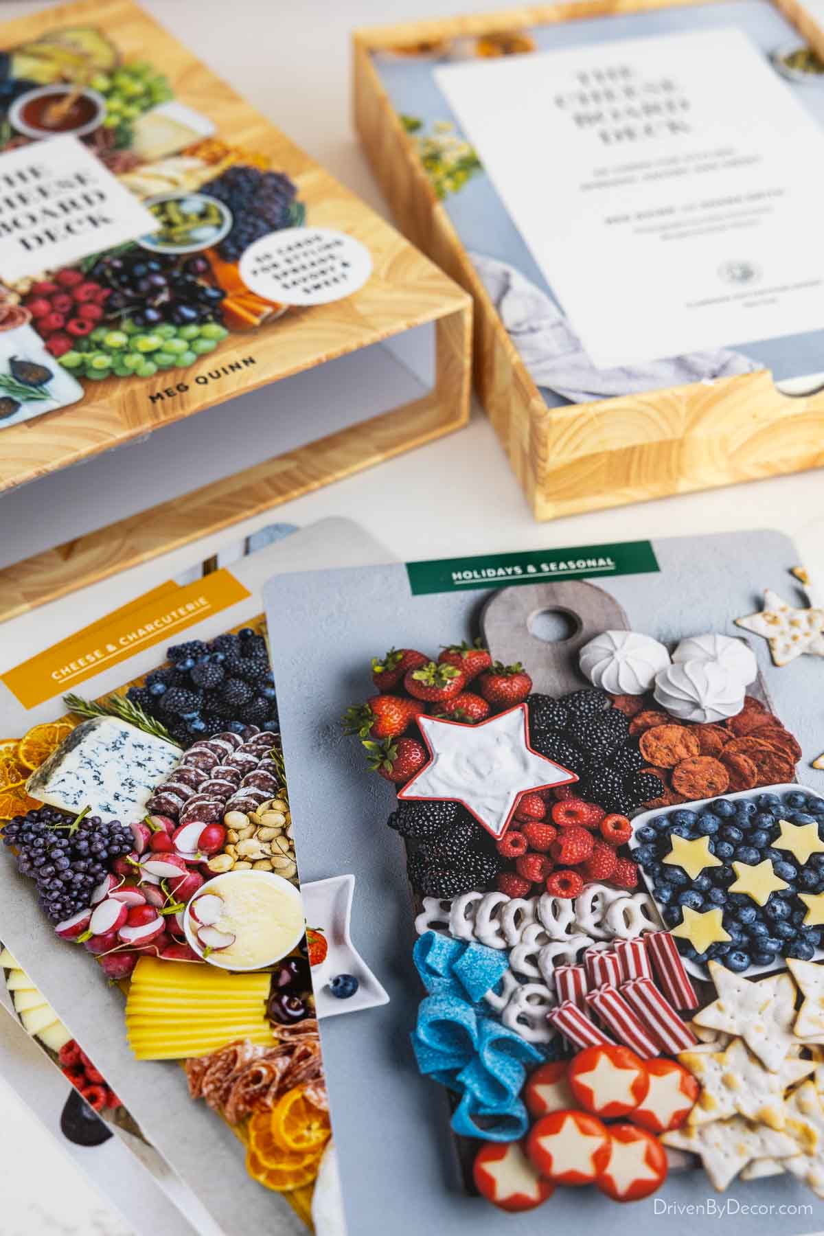 Charcuterie board card set with ideas for creating your own boards