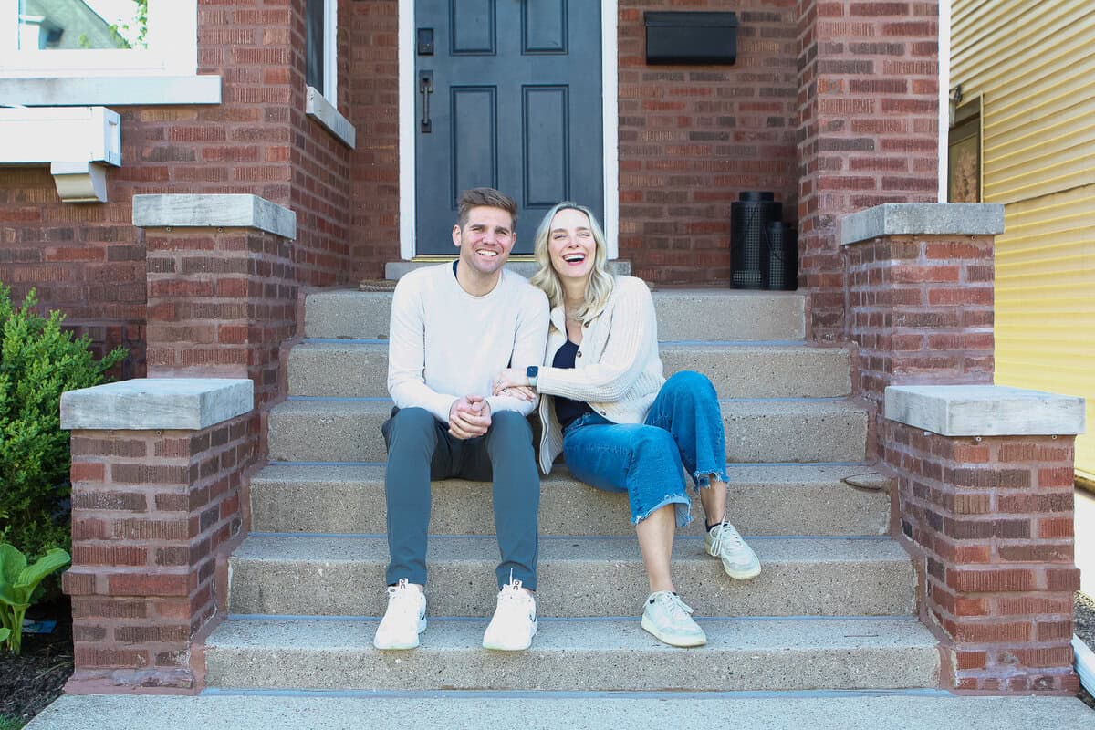 Sitting on our front porch six years later