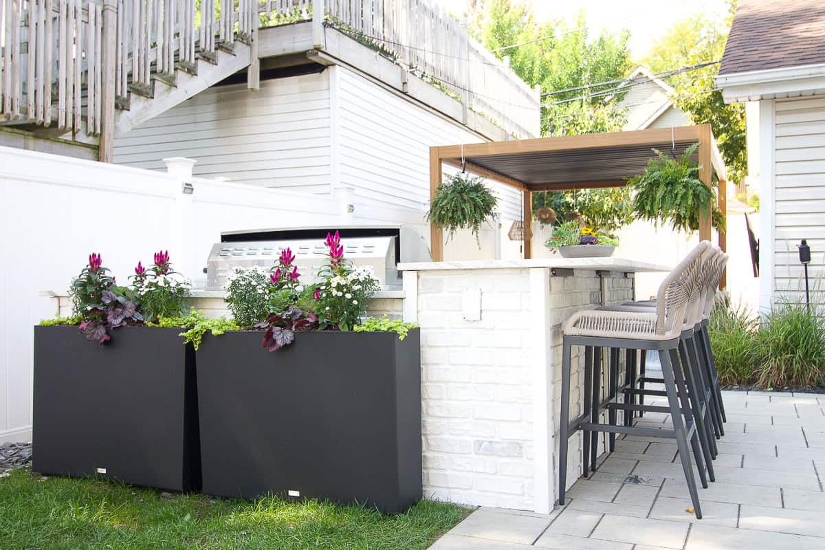 Our new outdoor kitchen in the backyard