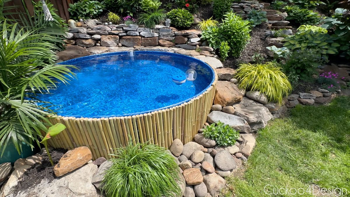 finished stock tank pool with second new pool liner