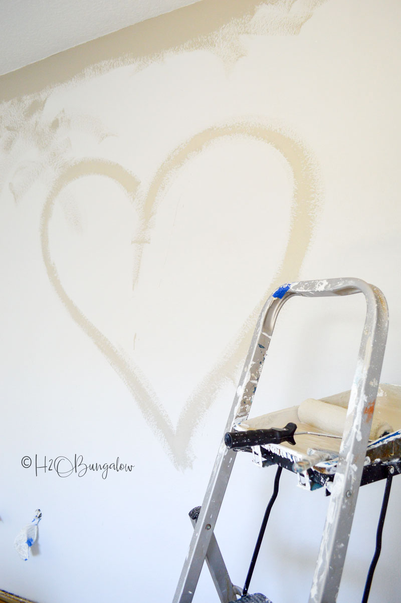 heart painted on wall